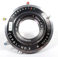 Image 2 of Schneider KERN Goerz Dagor Gold Dot 14" [355mm] F8 Lens Copal #3 Shutter #4362