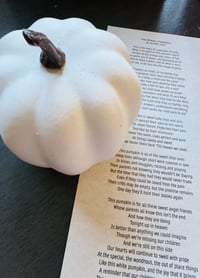 White Pumpkin and Poem 