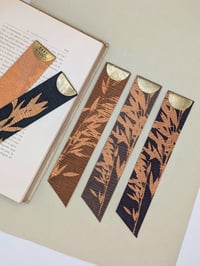 Image 1 of Personalised Brass Capped Leather Bookmark- Made To Order