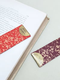 Image 5 of Personalised Splatter Red Vegetable Tanned Bookmark