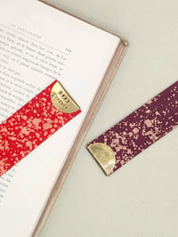 Image 4 of Personalised Splatter Red Vegetable Tanned Bookmark