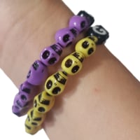 Image 2 of Ghoulie Skull Bracelet  (Size Small)