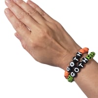 Image 1 of Goth Skull Bracelet  (Size Small)