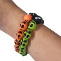 Image 2 of Goth Skull Bracelet  (Size Small)