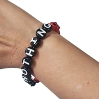 Image 2 of I Love Nothing Skull Bracelet  (Size Small)