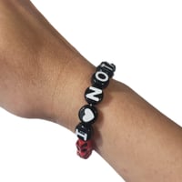 Image 3 of I Love Nothing Skull Bracelet  (Size Small)