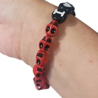 Image 4 of I Love Nothing Skull Bracelet  (Size Small)