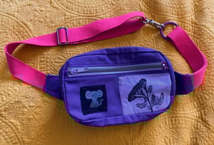 Image of Purple Fanny Pack with Rat and Yarrow