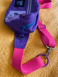 Image 2 of Purple Fanny Pack with Rat and Yarrow