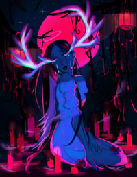 Spooky Deer Girl Print- PREORDER