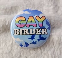 Image 1 of Gay Birder Pin-Back Button