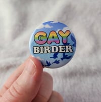 Image 2 of Gay Birder Pin-Back Button