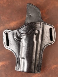 Image 1 of 5" 1911 Blacked out hand textured OWB holster.