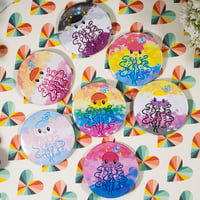 Image 1 of Jelly Painted Pride Pinback Buttons