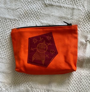 Image of Zip Wallet - Orange with Mystic Eye Patch