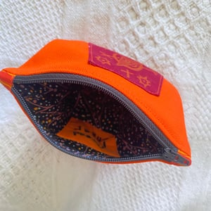 Image of Zip Wallet - Orange with Mystic Eye Patch