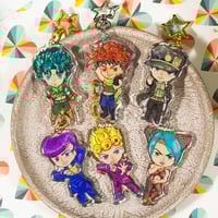 Image 1 of Bizarre Buff Adventure 2.5" Acrylic Keychains