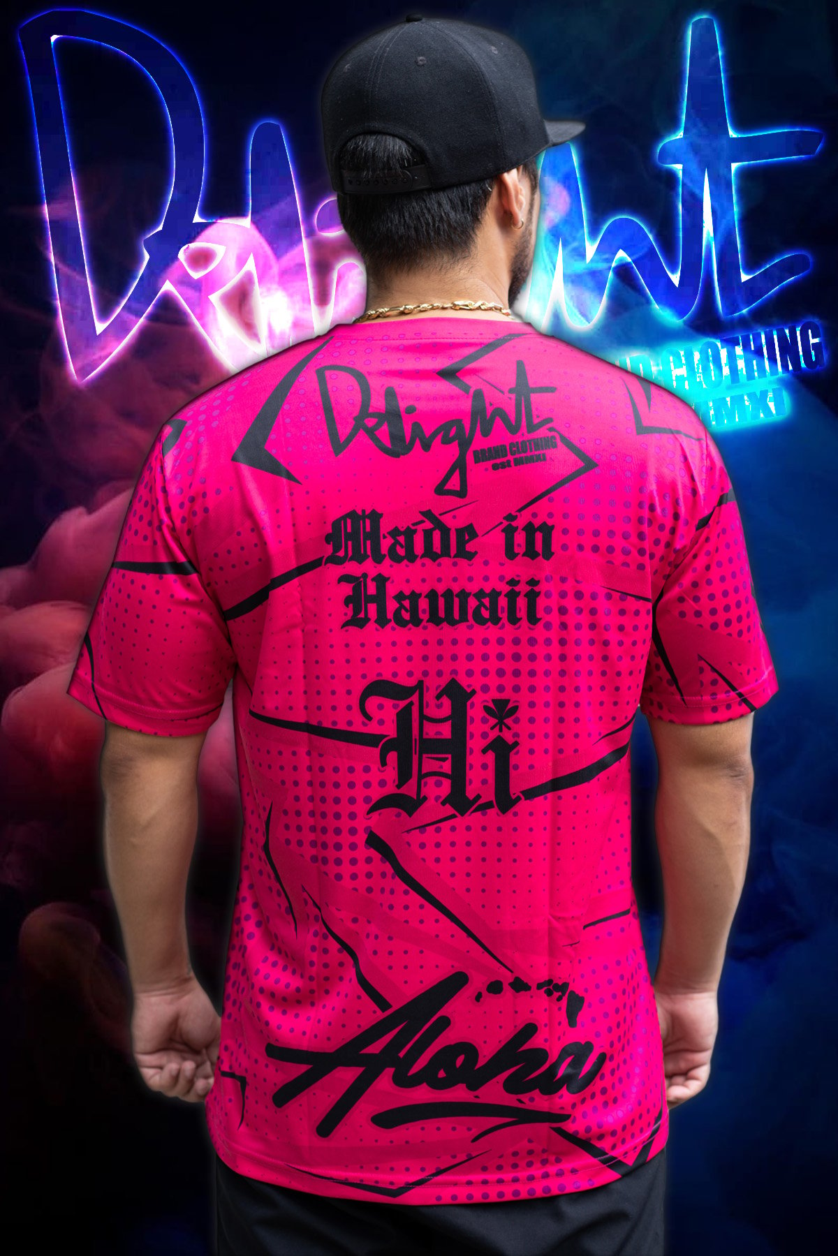 Shattered Pink Black - Aloha Islands Jersey