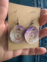 Image 9 of Lilac Textural Porcelain sterling silver earrings 