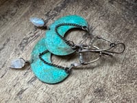 Image 9 of Blue Laguna and Moonstone earrings / n206