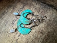 Image 13 of Blue Laguna and Moonstone earrings / n206