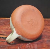 Image 2 of PEAR MUG - Jade on red earth clay. (MED).