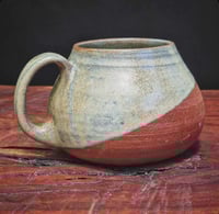 Image 1 of PEAR MUG - Jade on red earth clay. (MED).