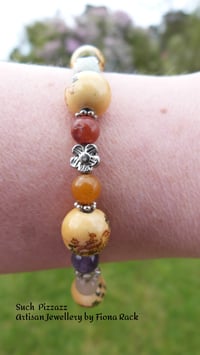 Image 2 of Ceramic & Mix Gemstone Bracelet