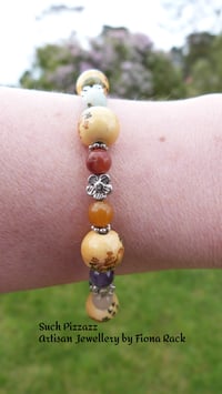 Image 3 of Ceramic & Mix Gemstone Bracelet