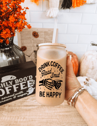 Drink Coffee & Read Glass Can
