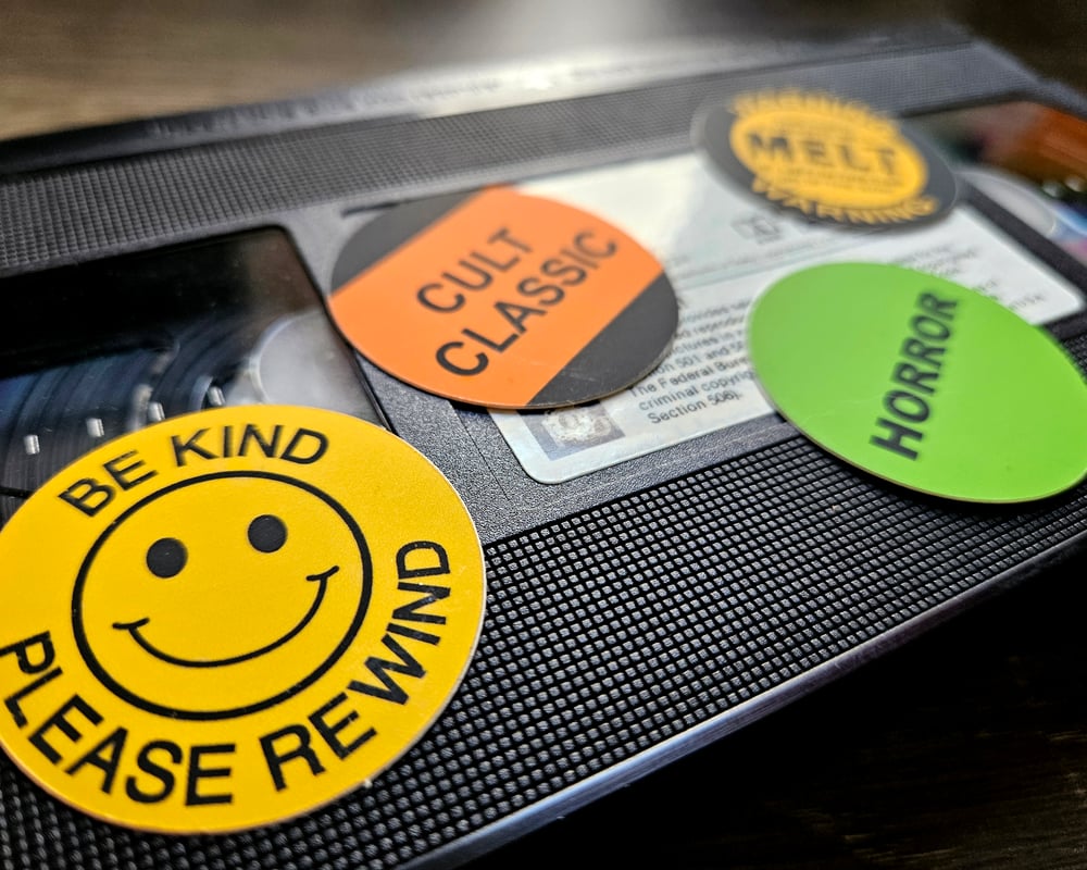 VHS Vinyl Sticker Set