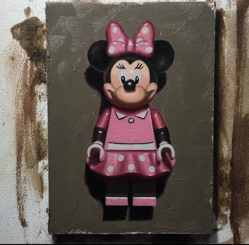 Image of Minnie Mouse lego painting 