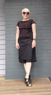 Image 3 of KylieJane Apron shorts -black drill