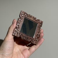 Image 1 of 1/6 Scale Walnut Carved Decorative Miniature Mirror