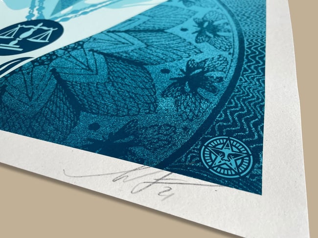 Shepard Fairey Obey Sérigraphie "Justice Woman "  Version RED (Rouge) 61x46cm - 2021