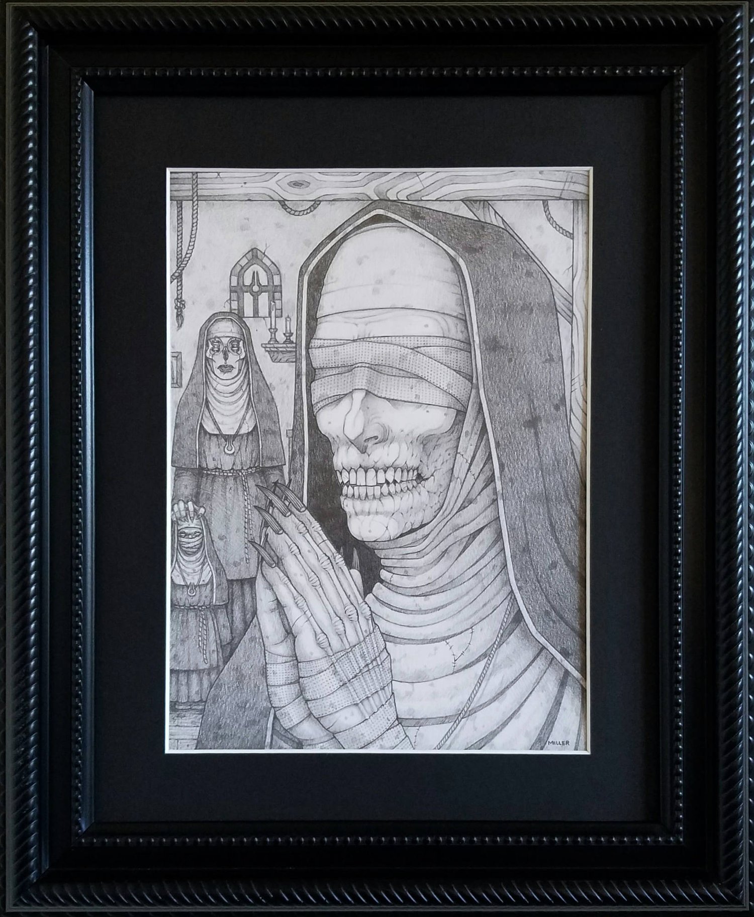 Image of Unconsecrated Grounds - Framed Original Graphite