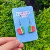 Sour watermelon lollies earrings