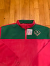 Cerise and Emerald heart fleece