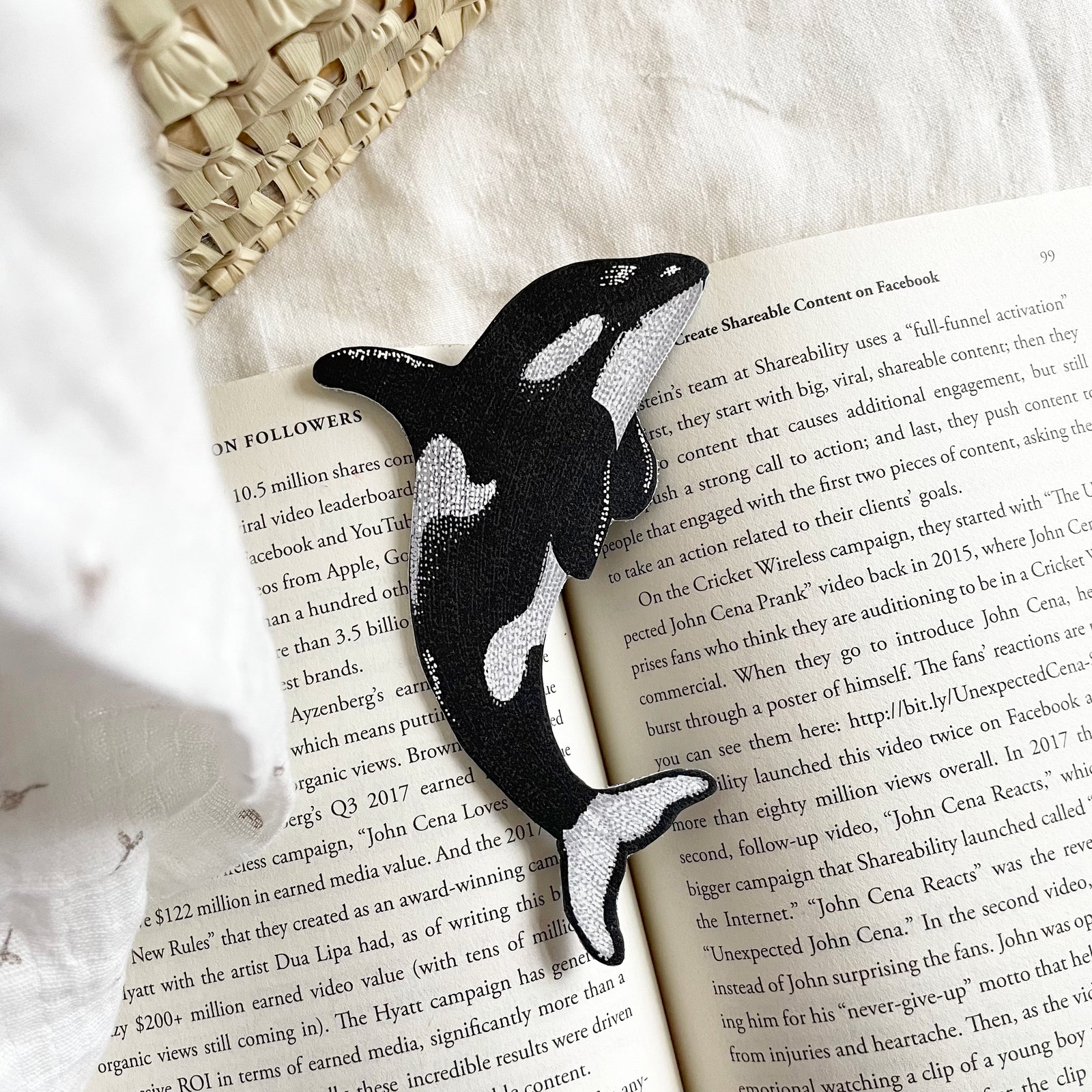 Orca Leather Bookmark | Kelsey Emblow Illustration