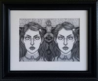 Image 2 of Redrum Twins - Framed Original Graphite