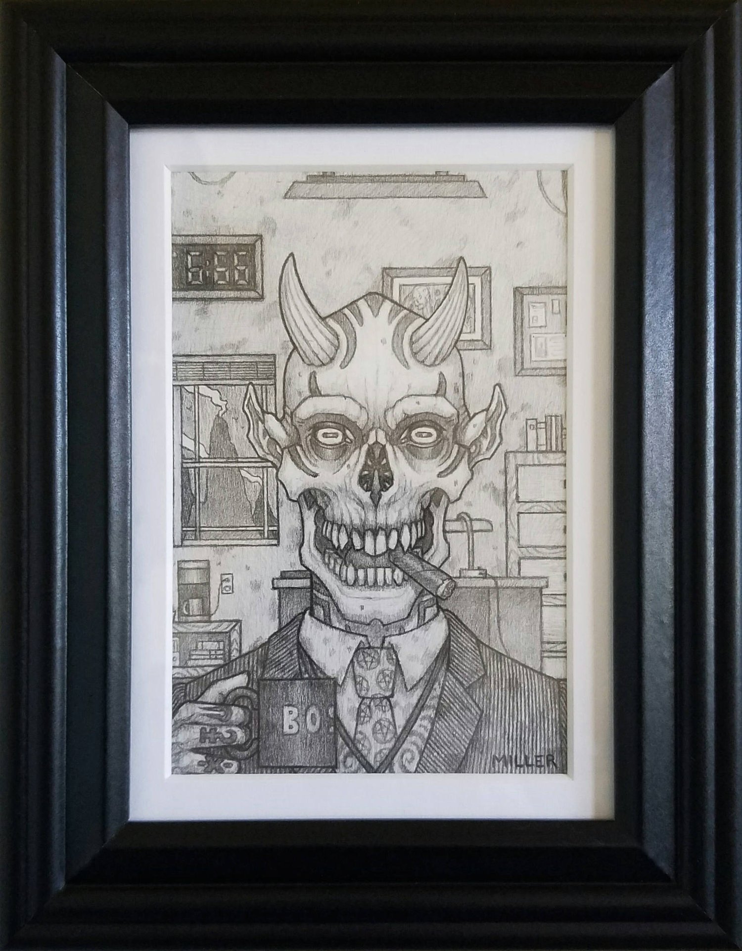 Image of Pit Boss - Framed Original Graphite