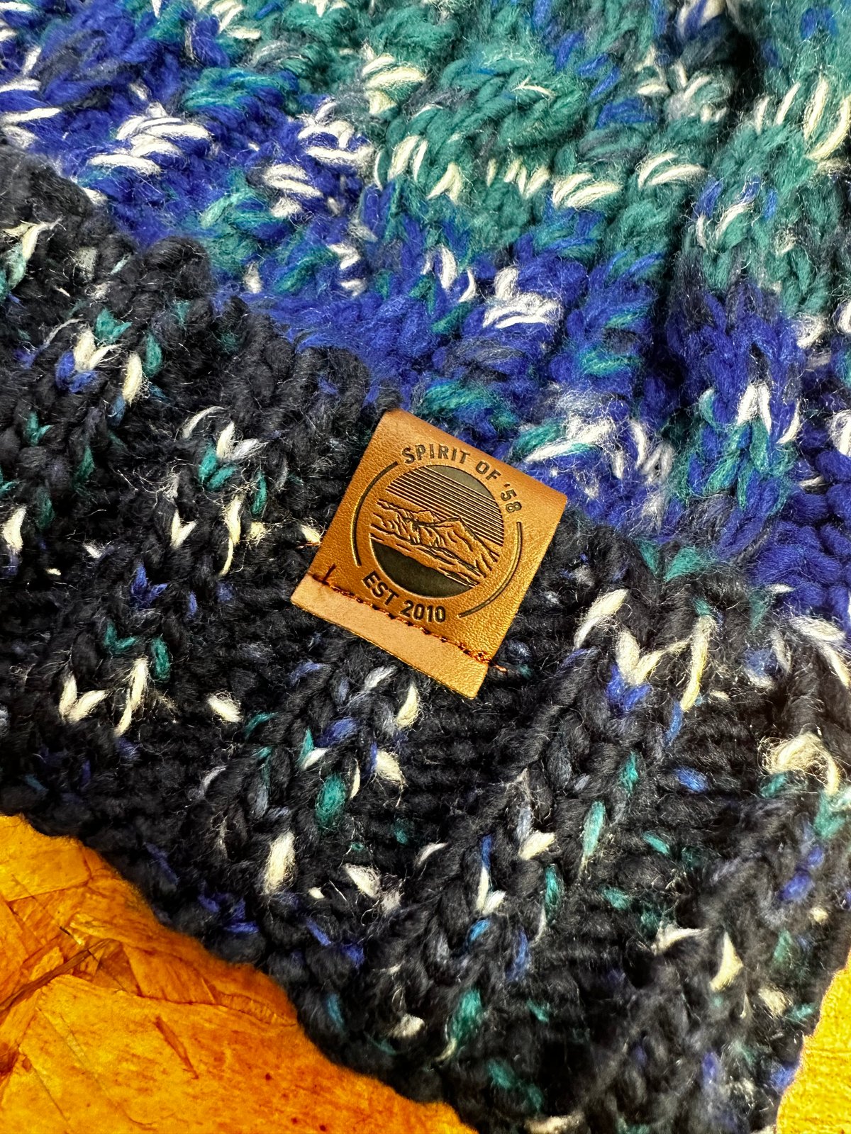 Image of SO58 Pom Pom Beanie in Alpine Blue 