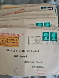 Image 1 of Vintage Stanley Gibbons Recorded Delivery Envelopes – 1970