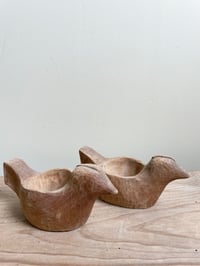 Image of 2 coquetiers en bois oiseau