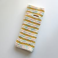 Image 3 of Wrist Worms, Pastel Mustard Stripes