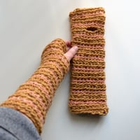 Image 1 of Wrist Worms, Mustard & Pink