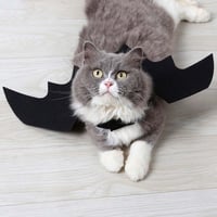 Image 4 of Pet Cat Bat Wings for Halloween Party Decoration, Puppy Collar Leads Cosplay Bat Costume,Cute Puppy 