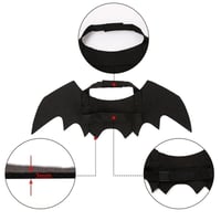 Image 5 of Pet Cat Bat Wings for Halloween Party Decoration, Puppy Collar Leads Cosplay Bat Costume,Cute Puppy 