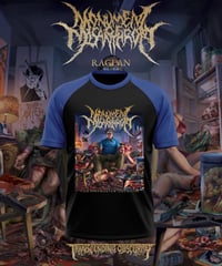 MONUMENT OF MISANTHROPY - Vile Postmortem Irrumatio Raglan T-shirt (Limited to 25 nos.)