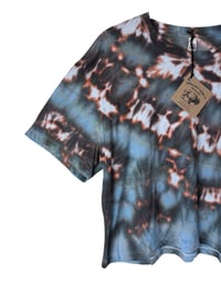 Image 6 of L Crop Tee in Ember Ice Dye #4